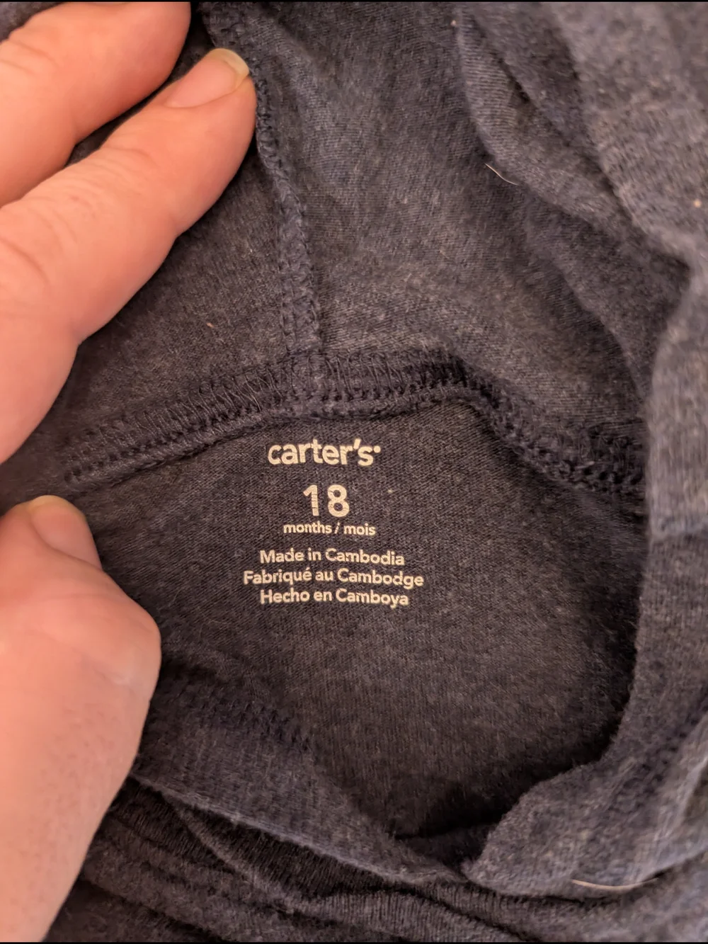 EUC Carters Baby Boy 18 Month Handsome Short Sleeve Hooded Romper Blue Cotton